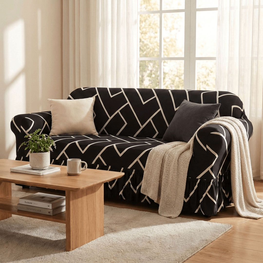 Funda Sillon Elastizada Cubre Sofá Con Falda - Muymo Hogar - Muy Moderna Uruguay