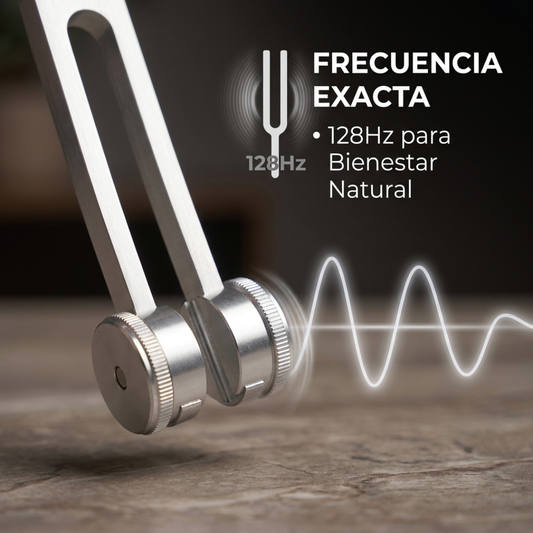 Diapasón Terapéutico 128Hz Aluminio Sonido Relajación Vibración