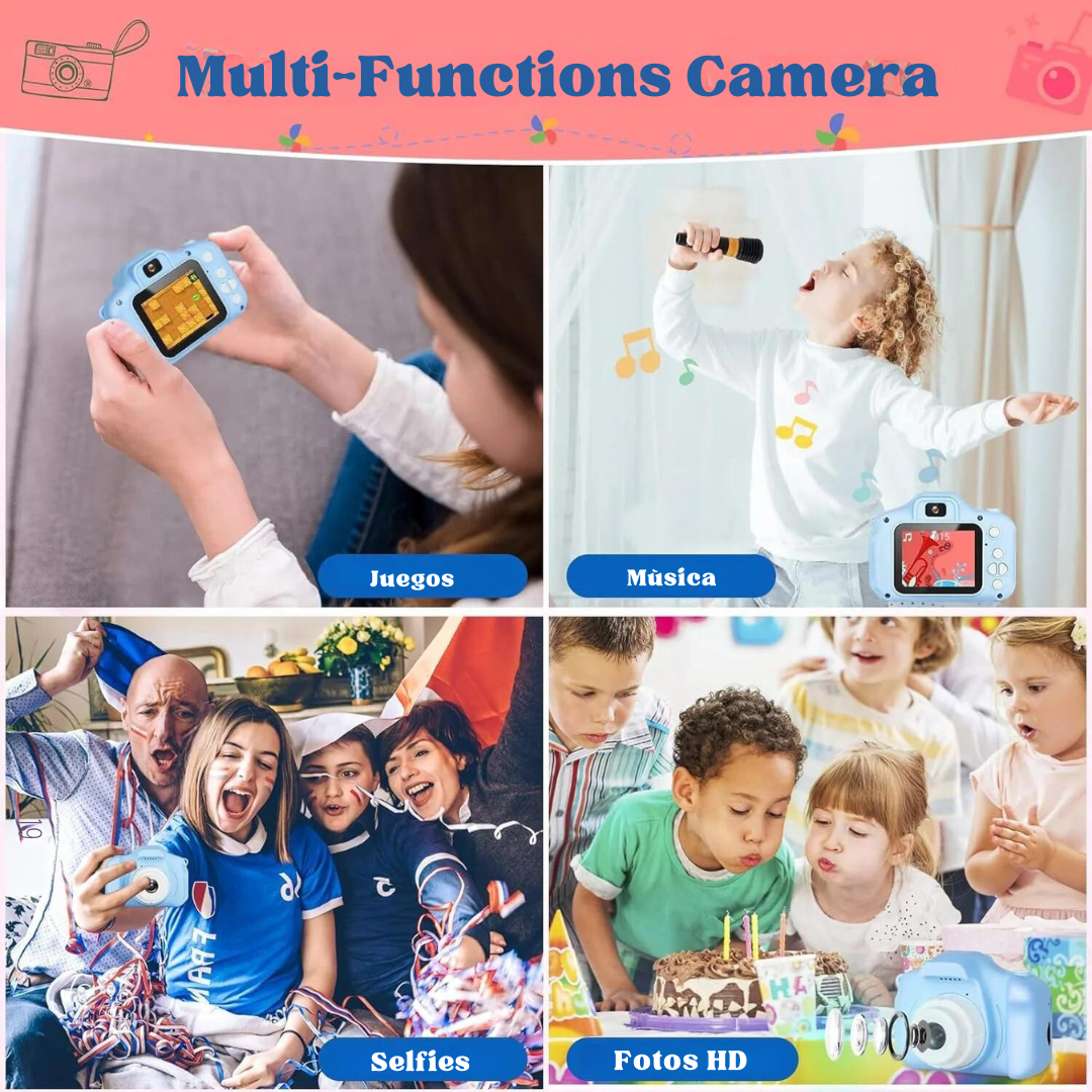 Mini Cámara Digital Para Niños + Tarjeta 32gb - Muy Moderna Uruguay
