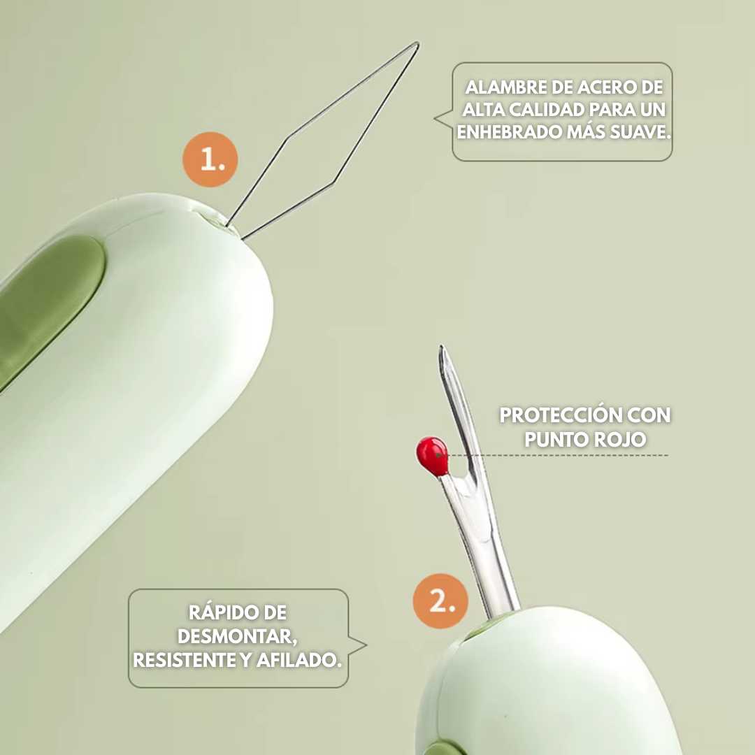 Herramienta 2 en 1 para Costura: Enhebrador Automático + Descosedor