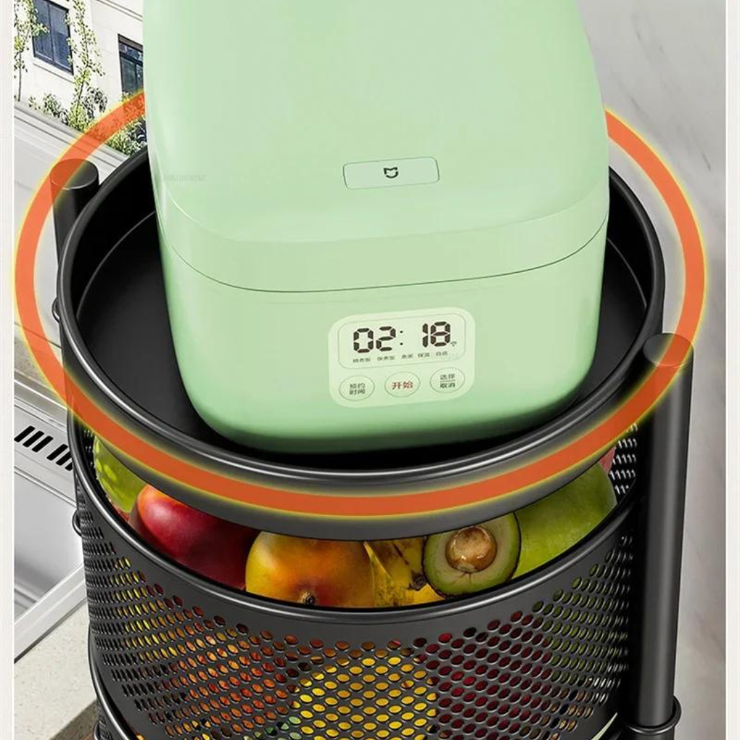 Carrito Organizador De Cocina Frutero 5 Niveles con Canastos Circulares
