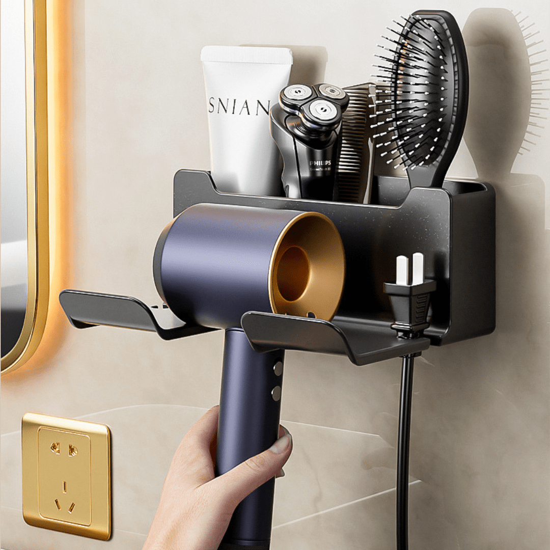 Soporte De Baño Multifuncion para Secador de Pelo - Muy Moderna Uruguay