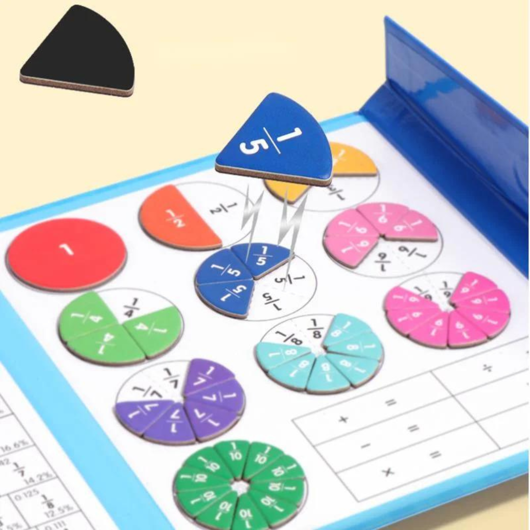 Libro Magnético De Aprendizaje De Fracciones Matemáticas