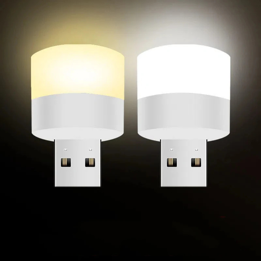 Set de 10 Mini Luz Nocturna USB Luz Cálida y Fría