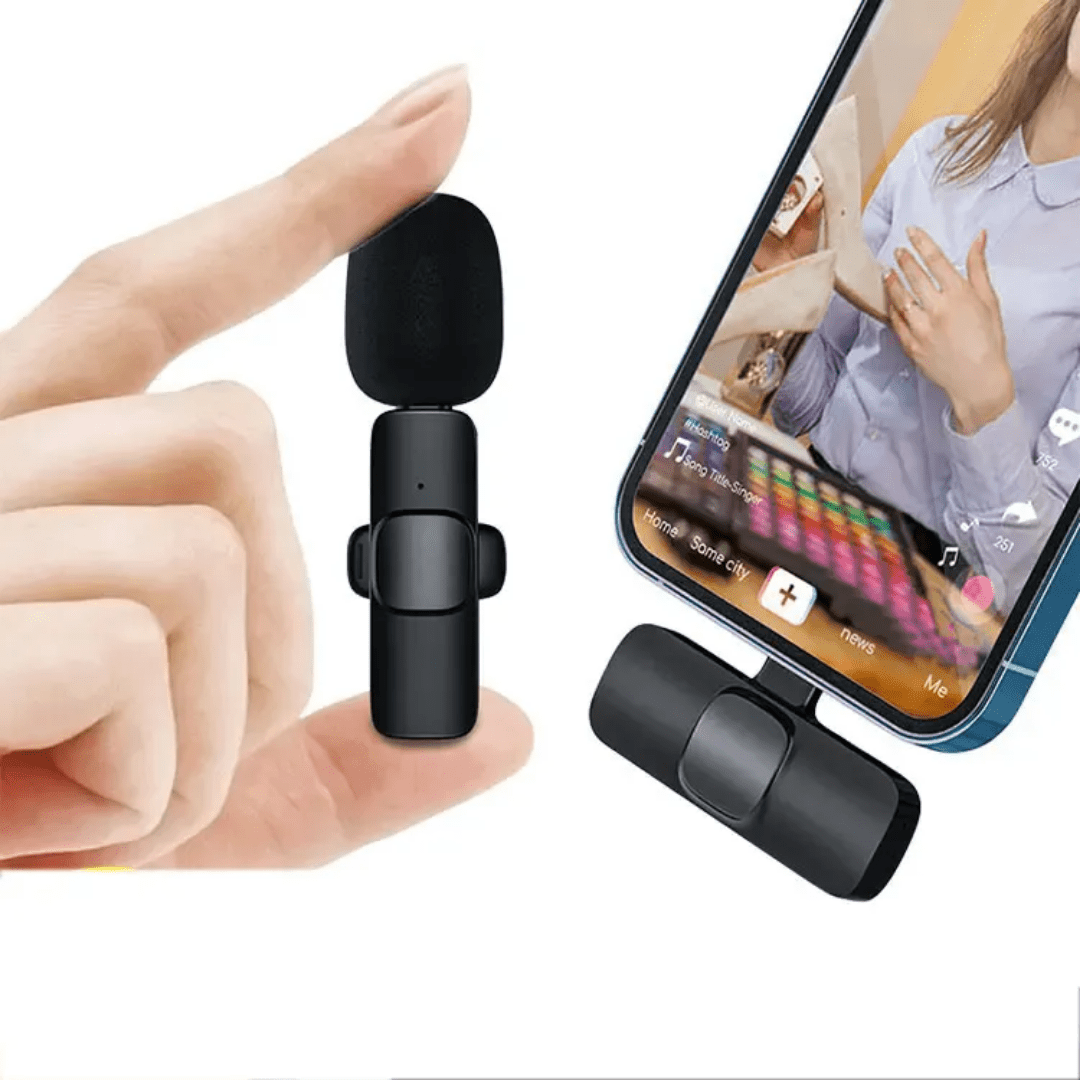 Set De 2 Micrófonos Solaperos Inalámbricos iPhone Android - Muy Moderna Uruguay