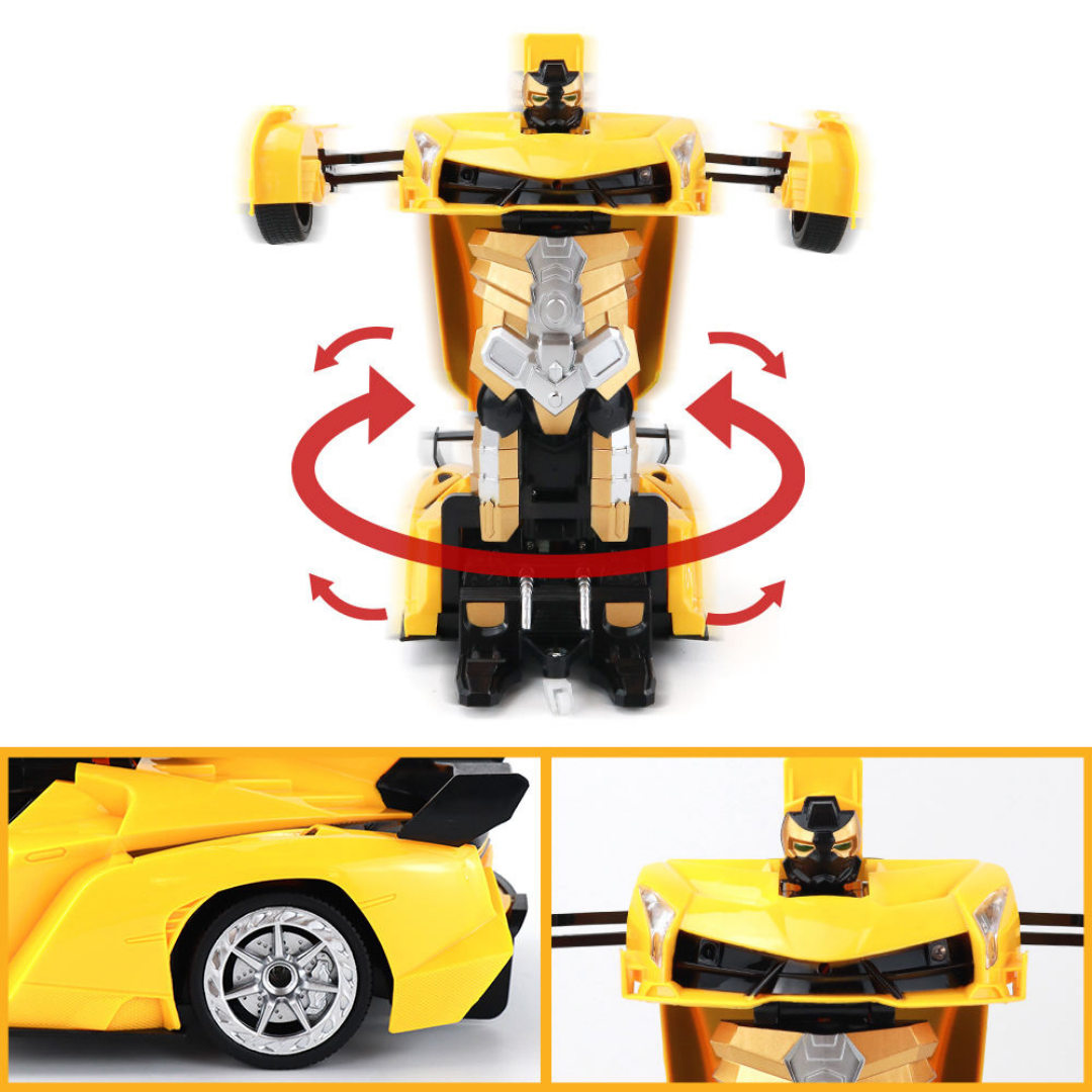 Auto Transformable en Robot Control Remoto Con Luz Y Sonido