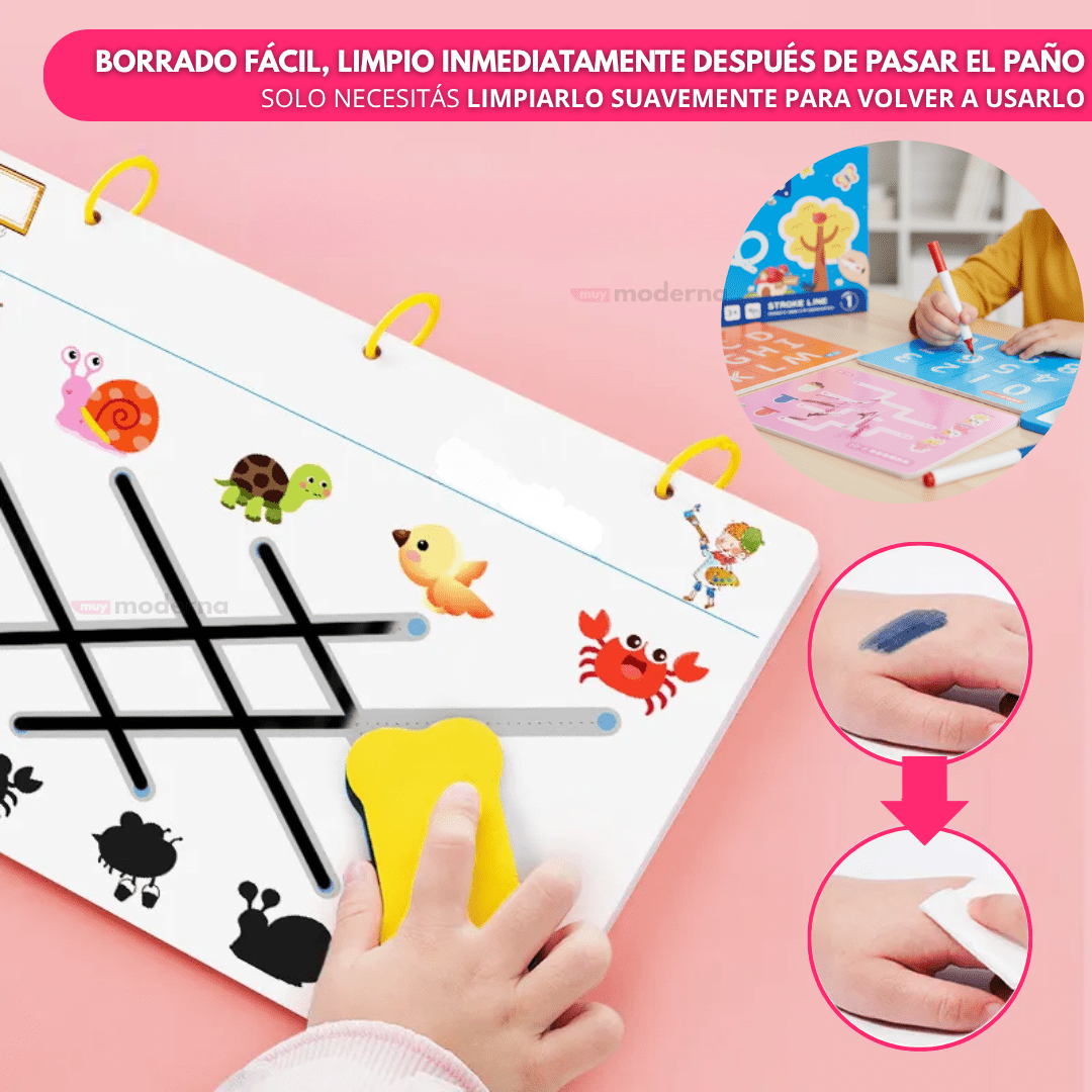 Libro Montessori De Escritura Y Dibujo 64 Páginas - Muy Moderna Uruguay