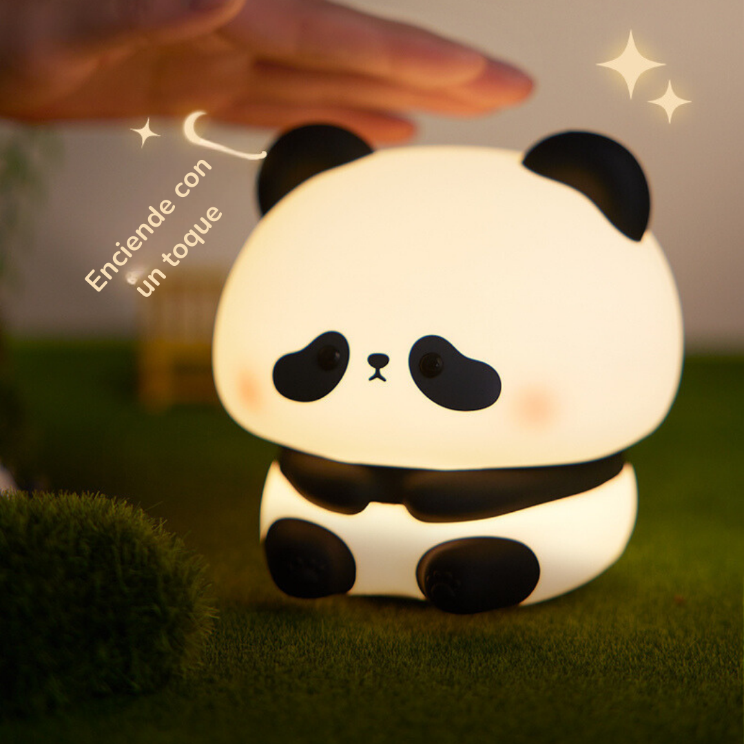 Lámpara Nocturna De Oso Panda De Goma