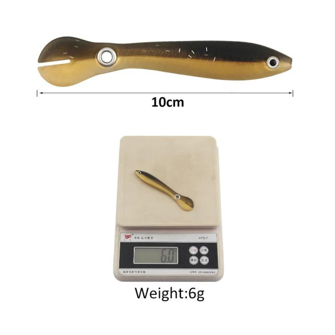 Set de 5 Señuelos Flexibles De Silicona Para Pesca