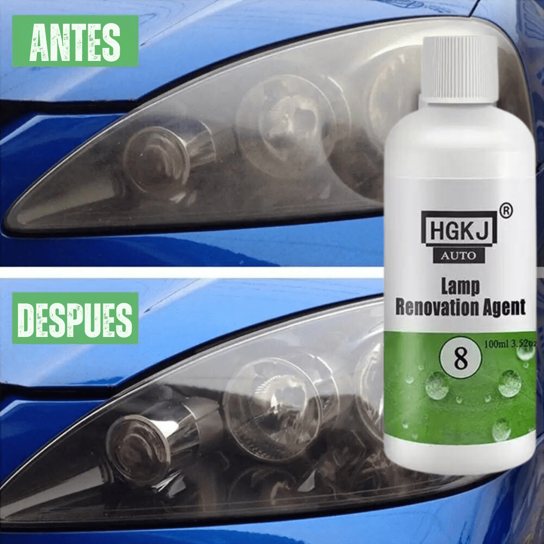 Líquido Restaurador Para Pulir Faros De Auto 100ml + Esponja - Muy Moderna Uruguay