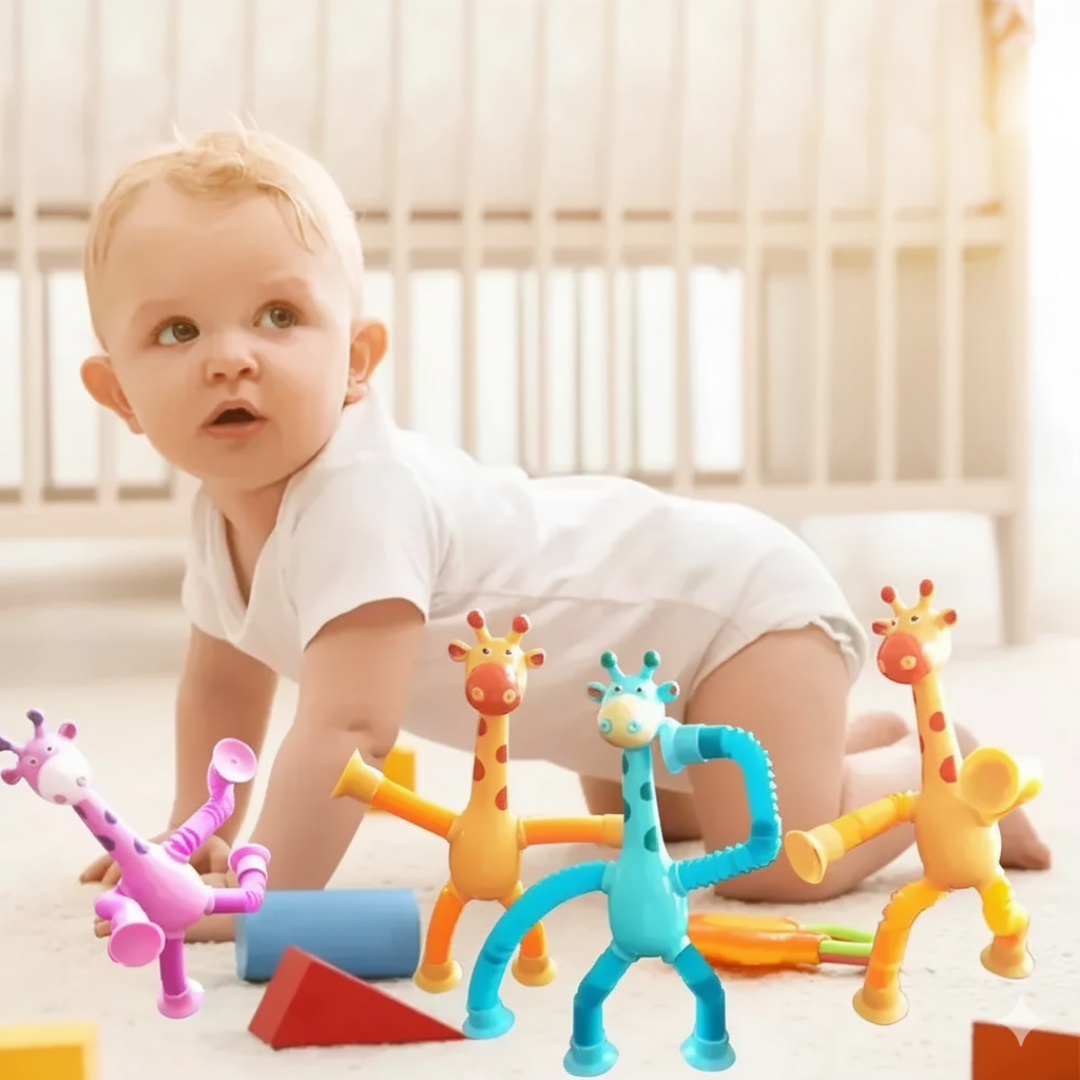 Set 4 Jirafas Pop Tube Juguete Sensorial Antiestrés