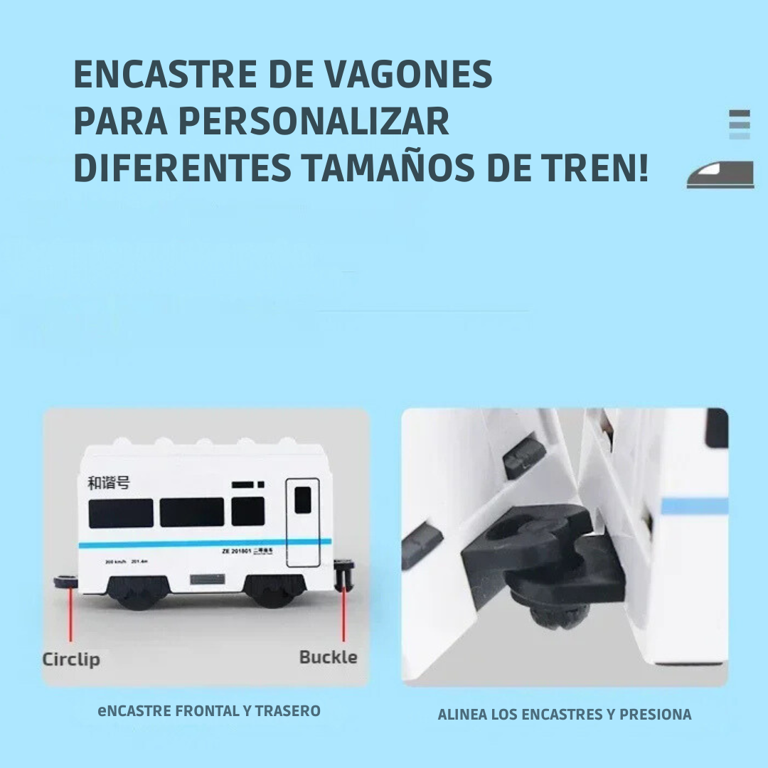 Tren Bala De Juguete Con Luces Y Sonido Esquiva Obstáculos