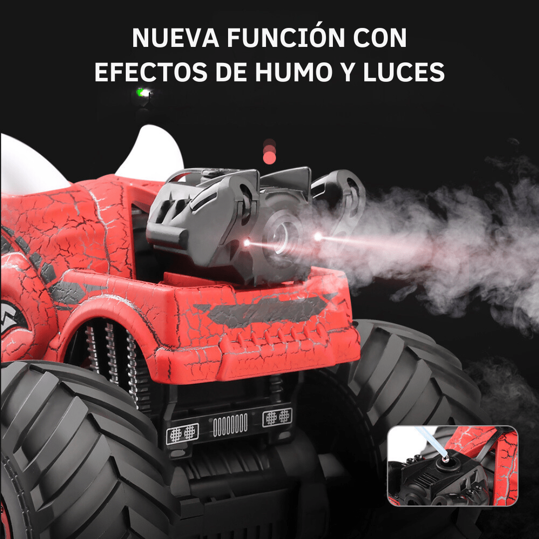 Auto a Control Remoto de Dinosaurio con Spray, Música y Luces - Muy Moderna Uruguay