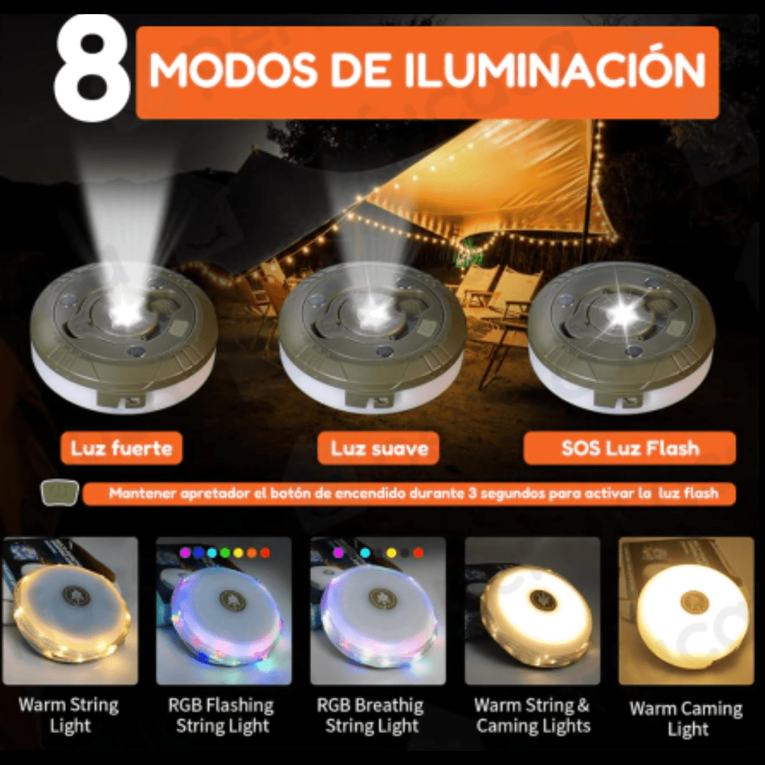 Guirnalda LED Inalámbrica Enrollable En Cinta 10 Metros - Muy Moderna Uruguay