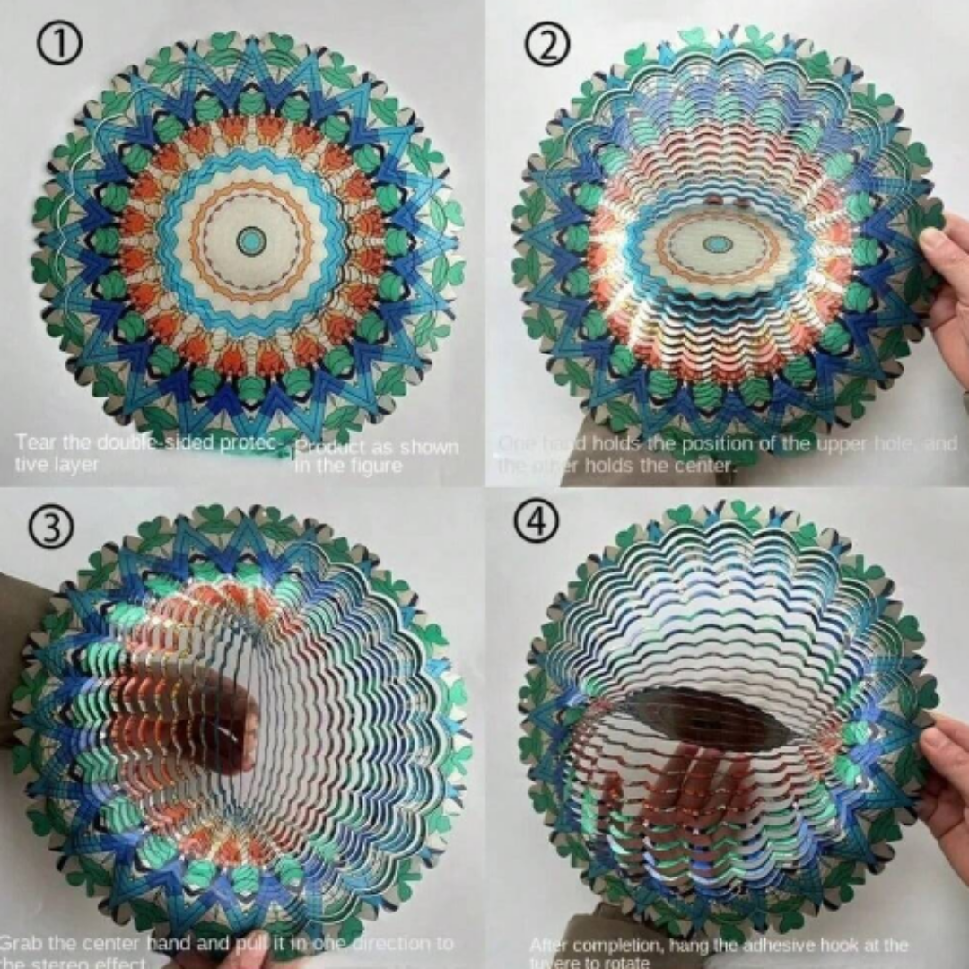 Adorno Giratorio de Jardín con Forma de Mandala - Muy Moderna Uruguay