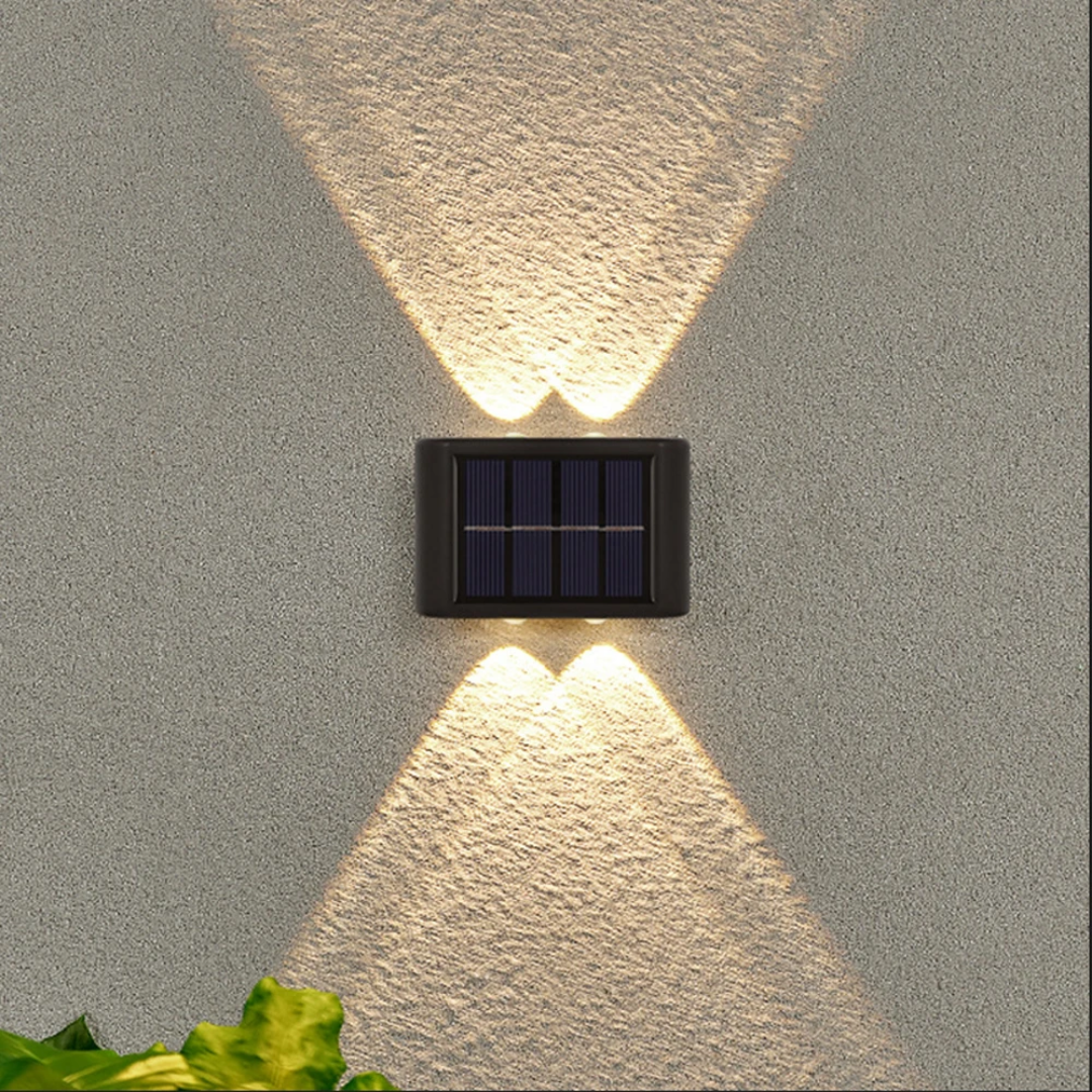 Focos Solar Bidireccional de Pared Exterior Pack x2