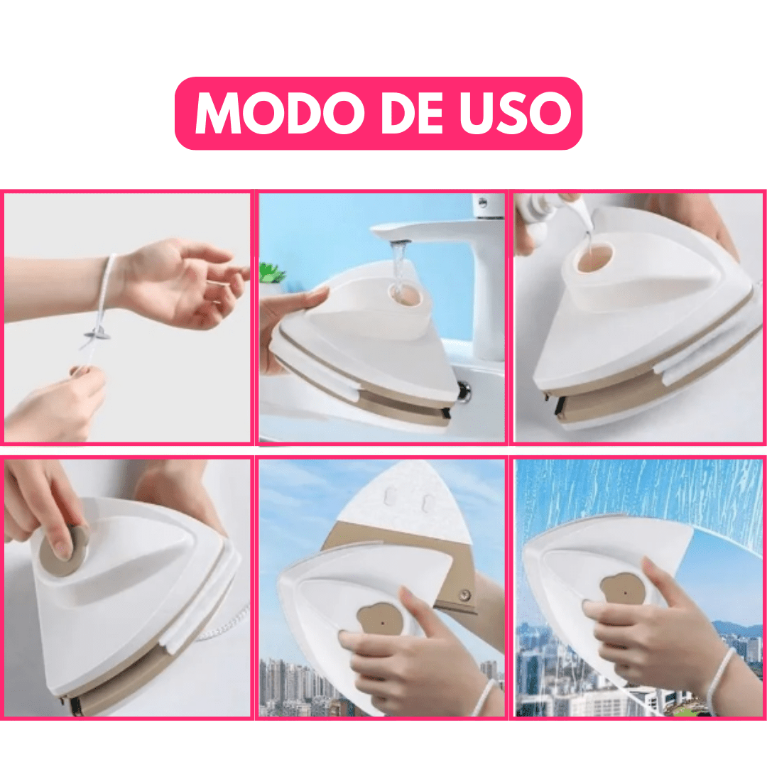 Limpiavidrios Magnético con Depósito de Agua - Muy Moderna Uruguay