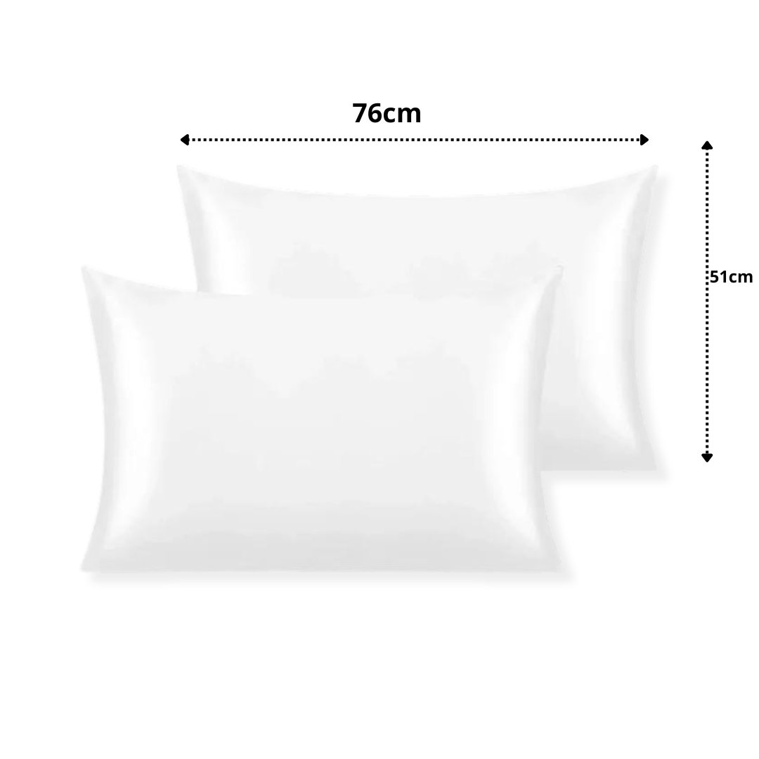 Set de 2 Fundas de Almohada Satén Tipo Seda