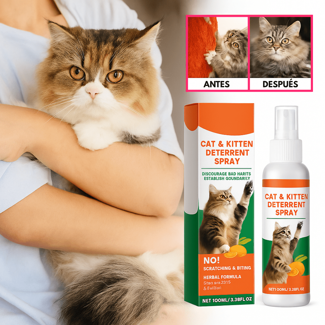 Repelente Gatos 100% Natural Evita Arañazos Y Orina 100ml - Muy Moderna Uruguay