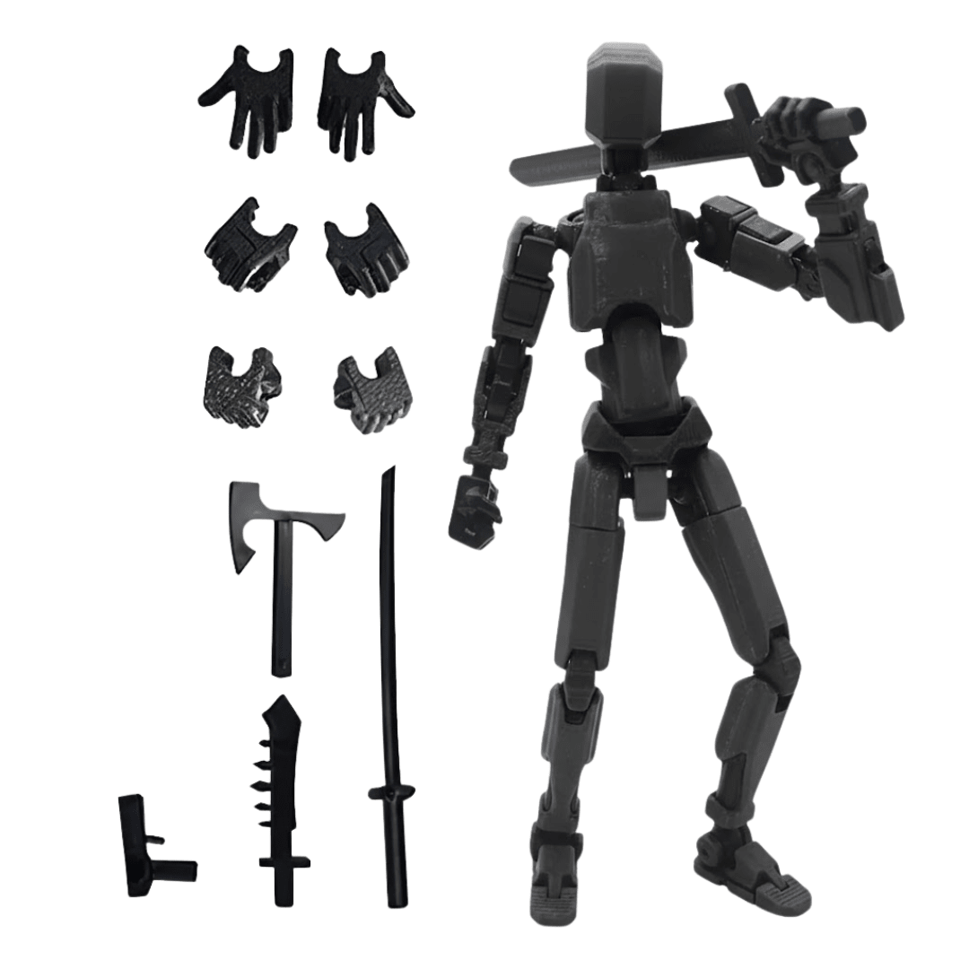 Figura Articulada Dummy 13 Impreso 3D + Armas - Muy Moderna Uruguay