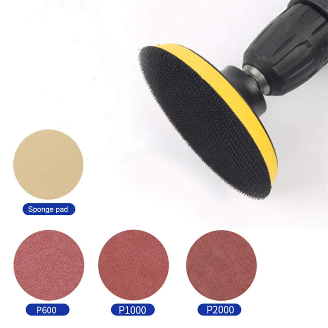 Kit Pulidor Faros Auto Restaurador Opticas Para Taladro