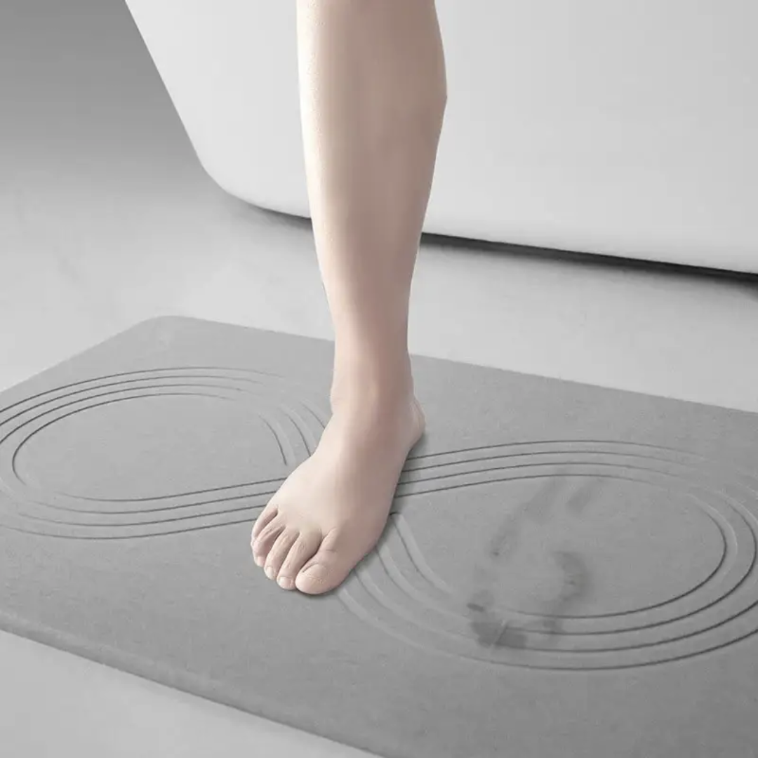 Alfombra de Piedra Diatomita Absorbente para Baño