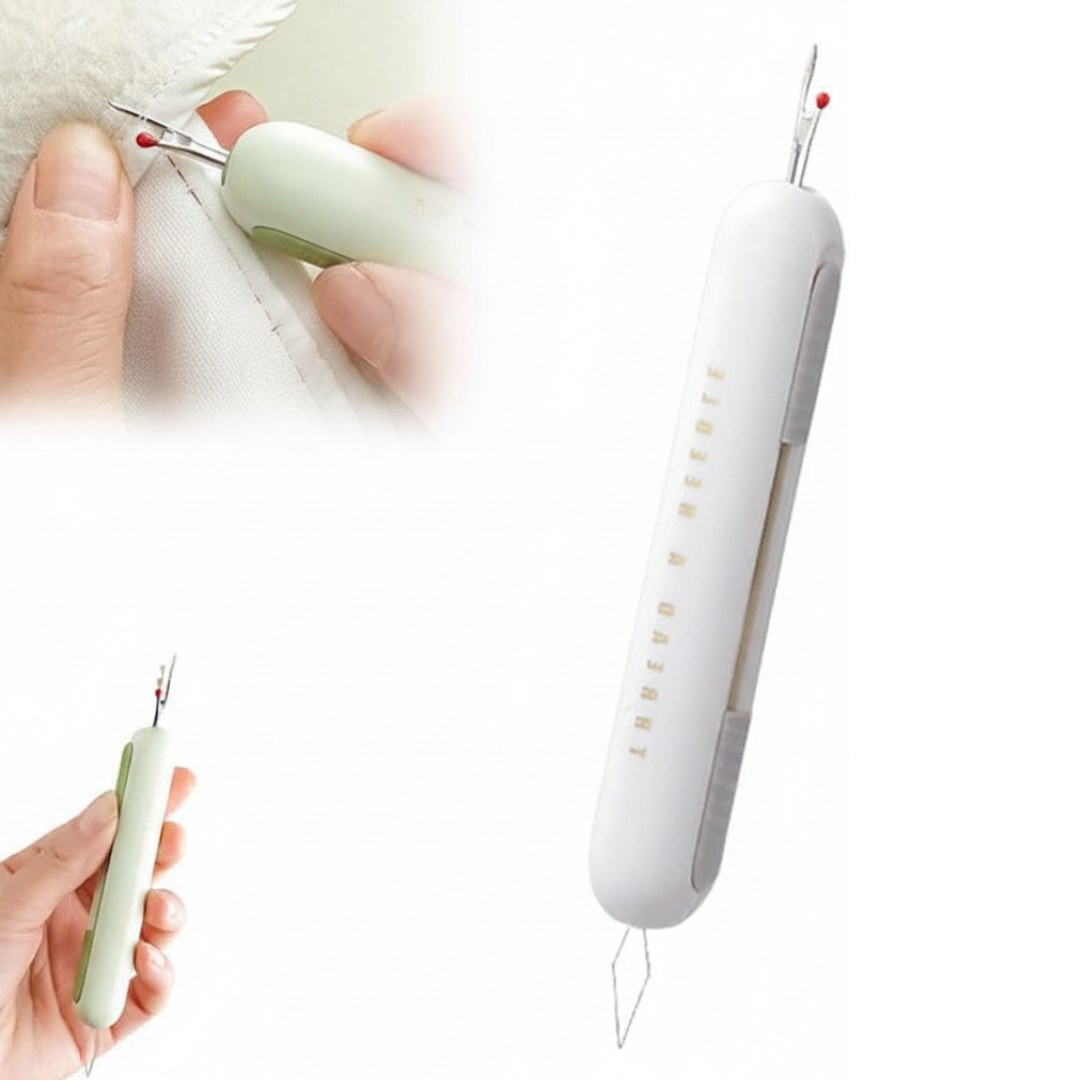 Herramienta 2 en 1 para Costura: Enhebrador Automático + Descosedor