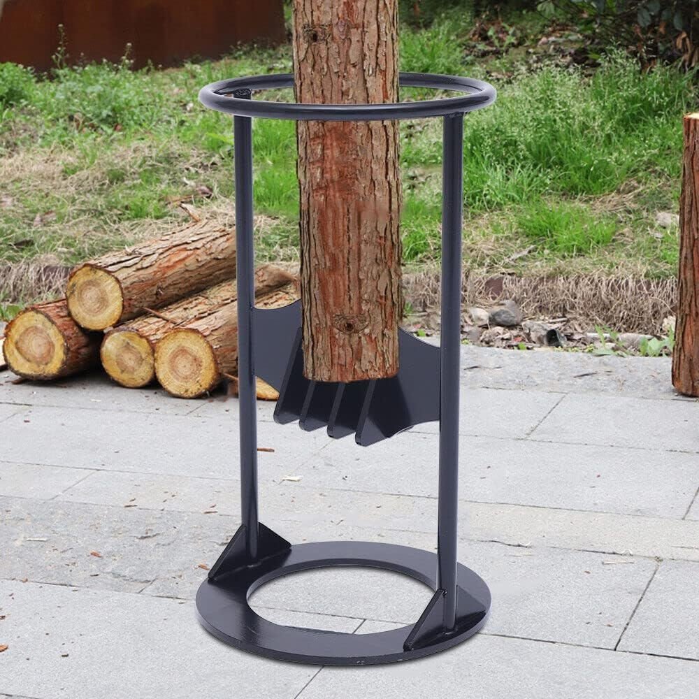 Base de Acero para cortar Leña para Hogar y Camping