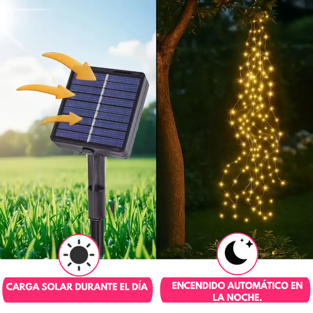 Guirnaldas Solares Hadas para Jardín Set x2 (total 40 metros)