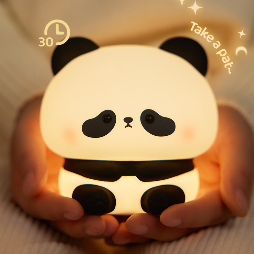 Lámpara Nocturna De Oso Panda De Goma