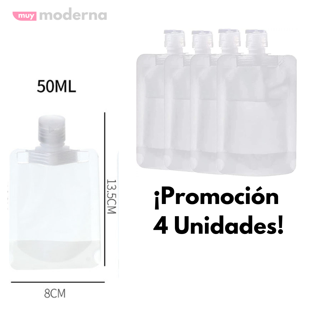 Pack Bolsitas Reutilizables Para Shampoo y Cosméticos