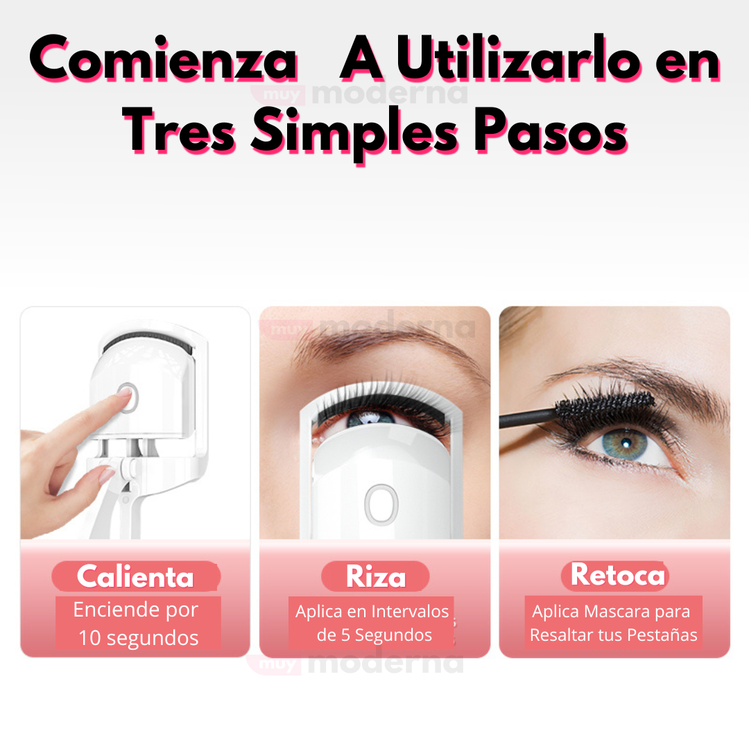 Rizador de Pestañas Recargable con Calor
