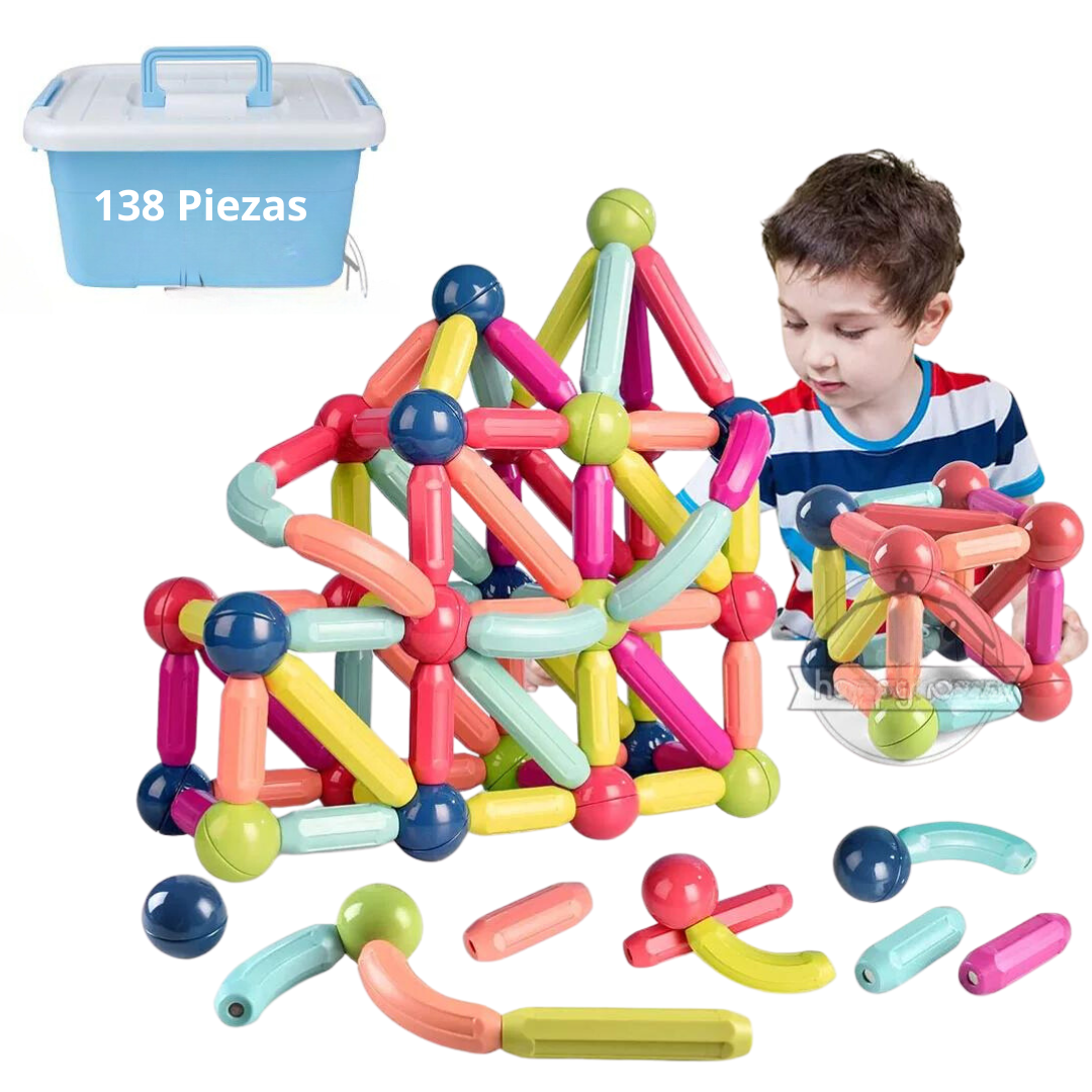 Juego De Construcción Bastones Magnéticos - Muy Moderna Uruguay