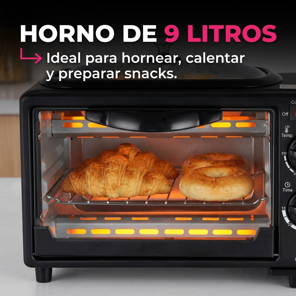 Estación De Desayuno 3 En 1 Horno Cafetera Y Plancha - Muy Moderna Uruguay