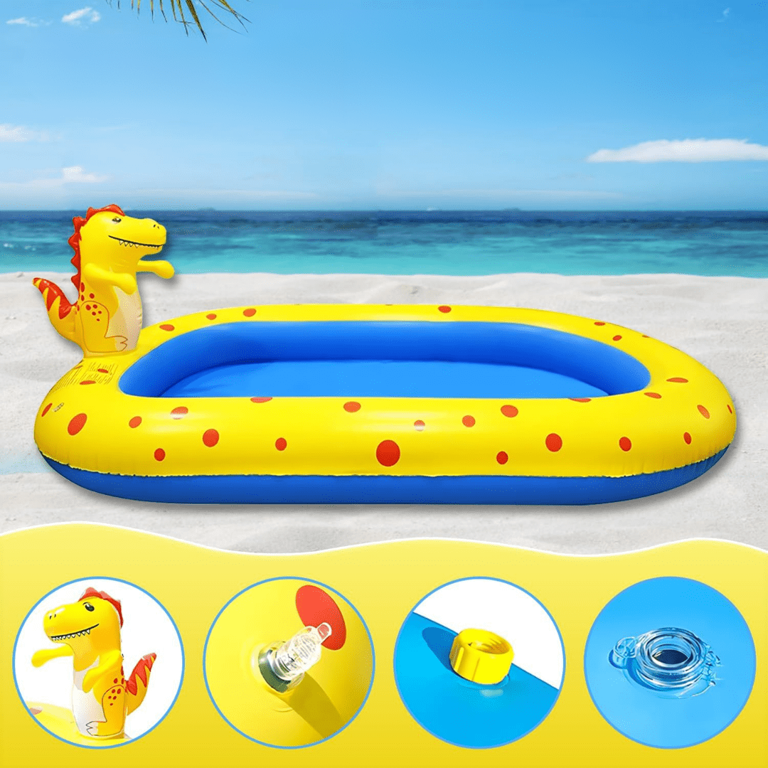 Piscina Inflable Infantil 170cm Con Rociador De Dinosaurio - Muy Moderna Uruguay