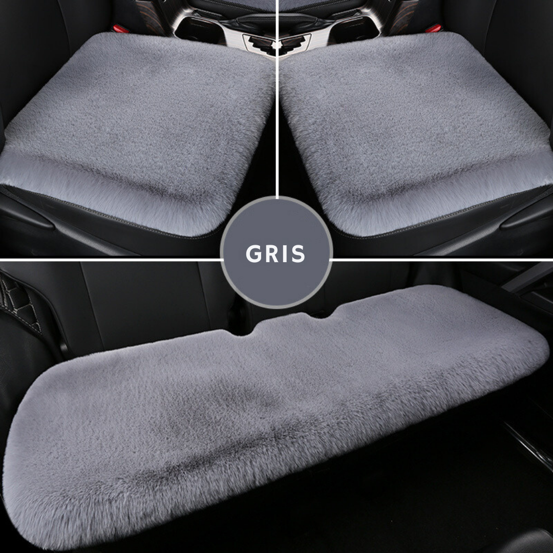 Set De 3 Almohadones Felpa 5cm Espesor Para Auto