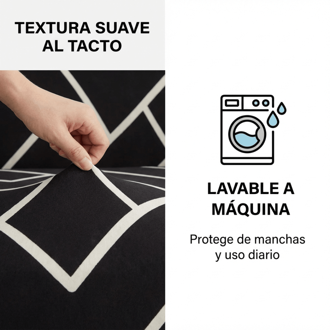 Funda Sillon Elastizada Cubre Sofá Con Falda - Muymo Hogar - Muy Moderna Uruguay