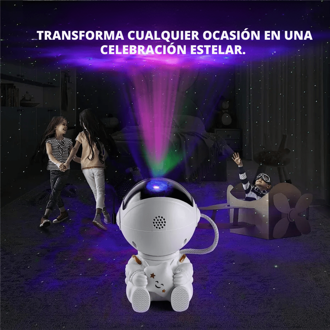 Astronauta Sentado con Estrella Proyector de Galaxia - Muy Moderna Uruguay
