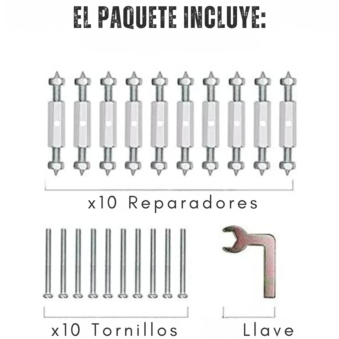 Kit De Reparación Para Tomacorrientes x10 Tornillos