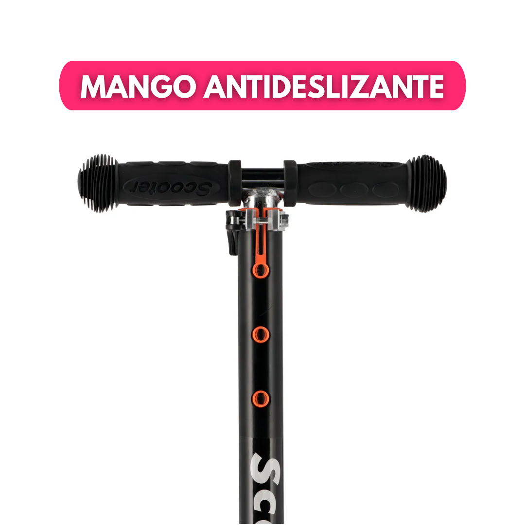 Tripatín Plegable con Ruedas LED y Altura Ajustable