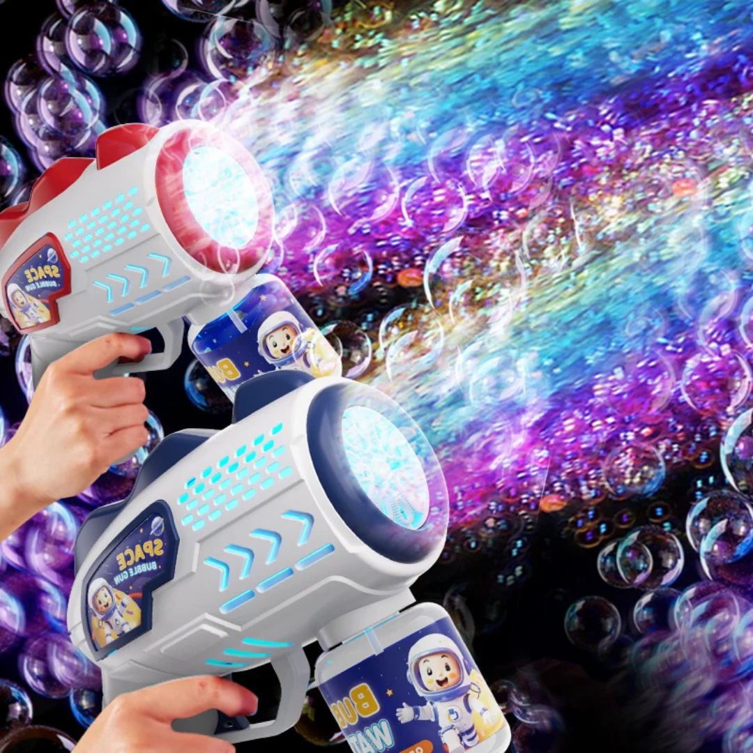 Super Pistola de Burbujas Automática Eléctrica de Astronauta - Muy Moderna Uruguay