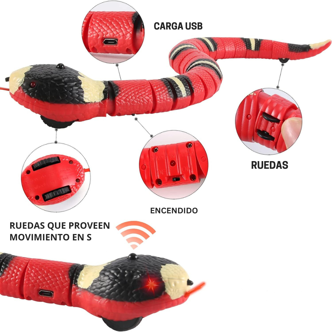 Serpiente de Juguete Interactiva para Gatos con Movimiento y Sensor