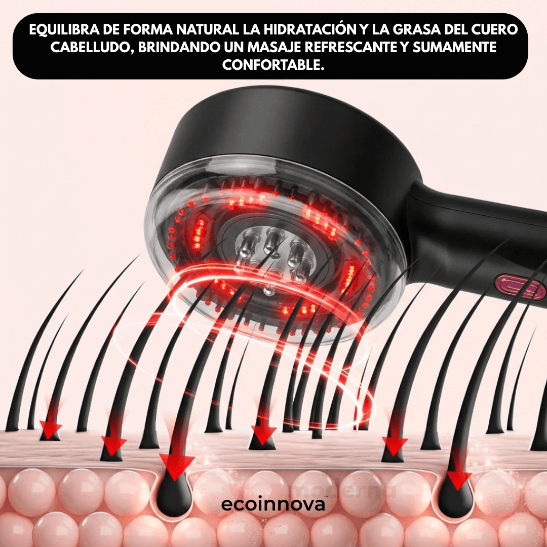 Peine Masajeador de Cuero Cabelludo con Luz Roja - ecoinnova™ - Muy Moderna Uruguay
