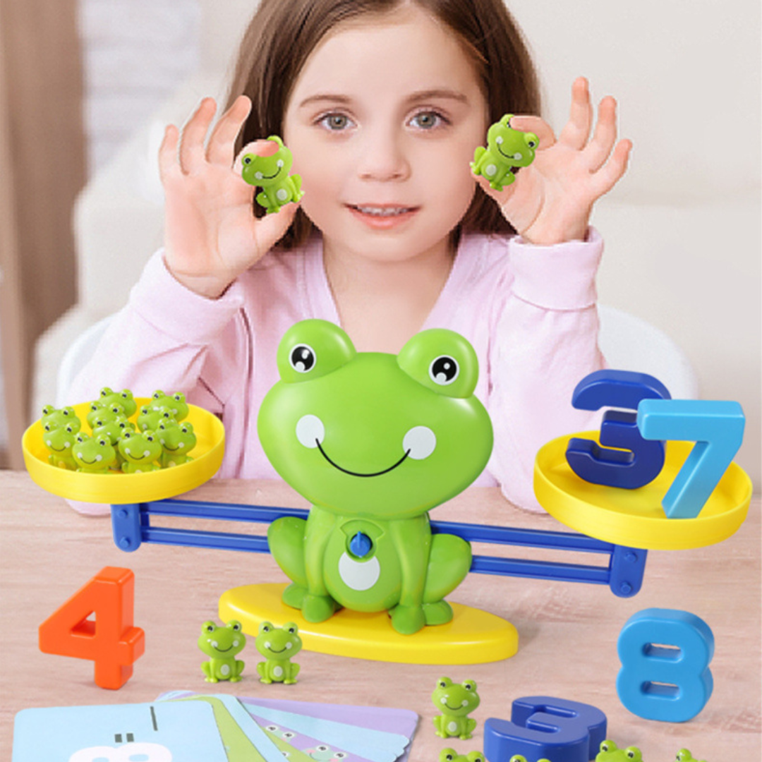 Juego Educativo Matemático De Balanza Rana Montessori - Muy Moderna Uruguay