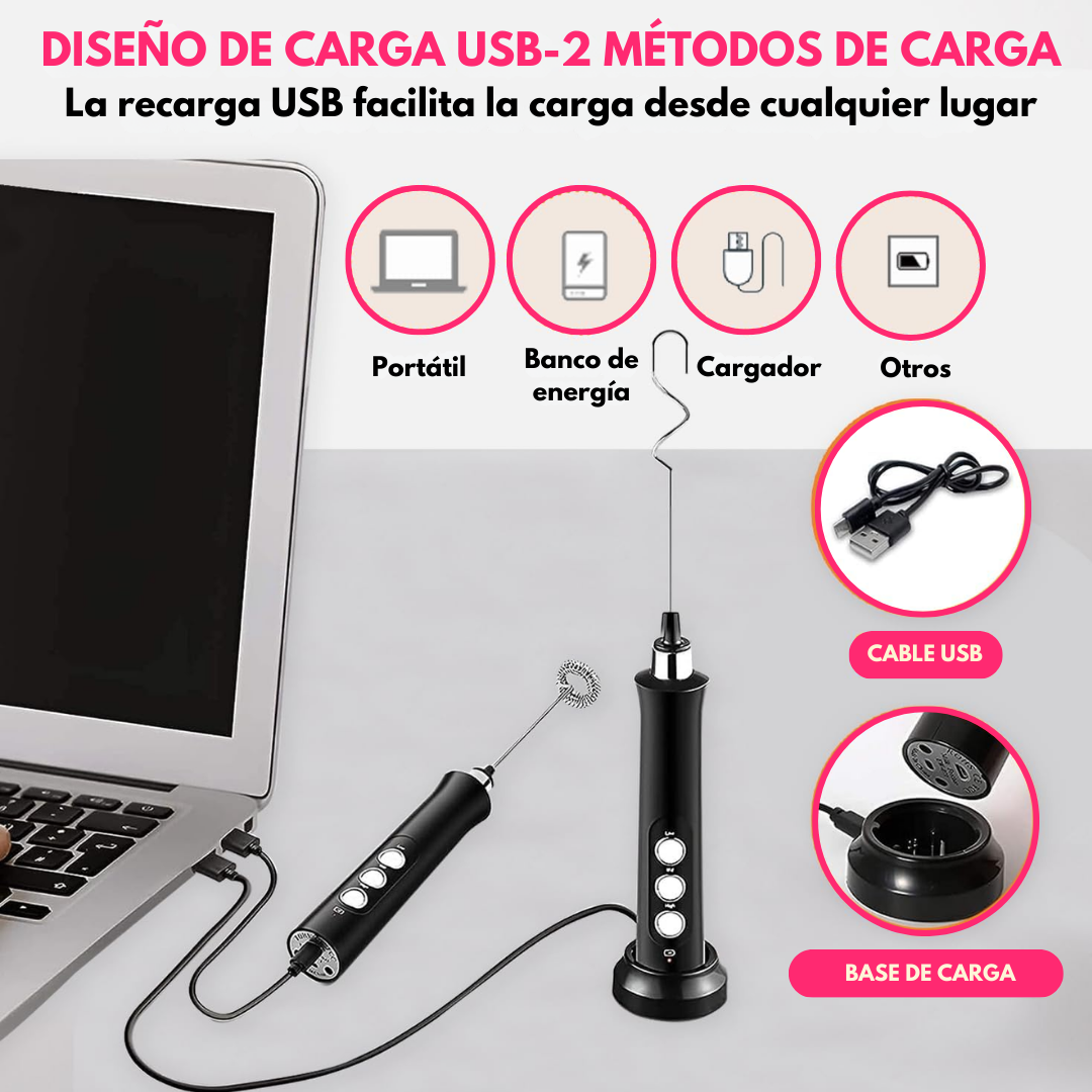Batidora Recargable USB Espumante