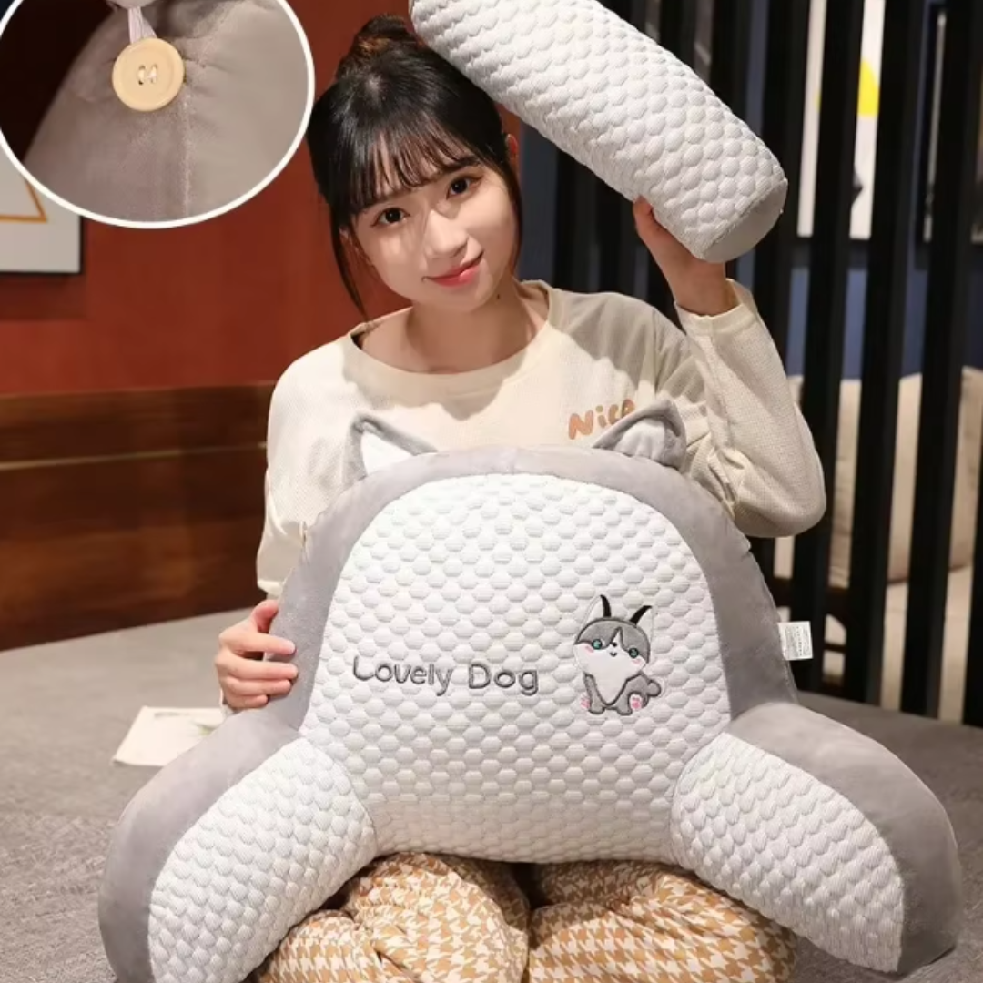 Almohadón Lumbar con Posabrazo para Cama, Silla y Sillón