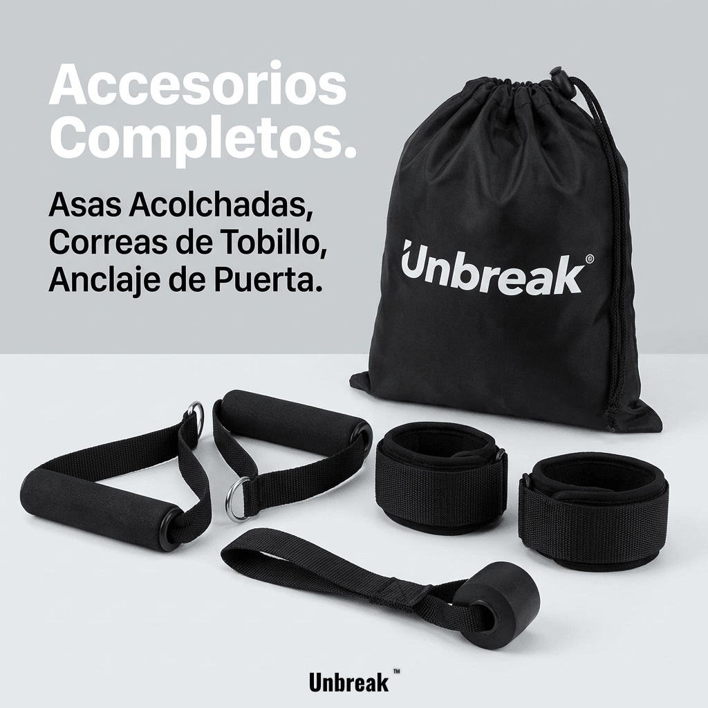 Set Bandas De Resistencia Con Asas Fitness Unbreak - Muy Moderna Uruguay