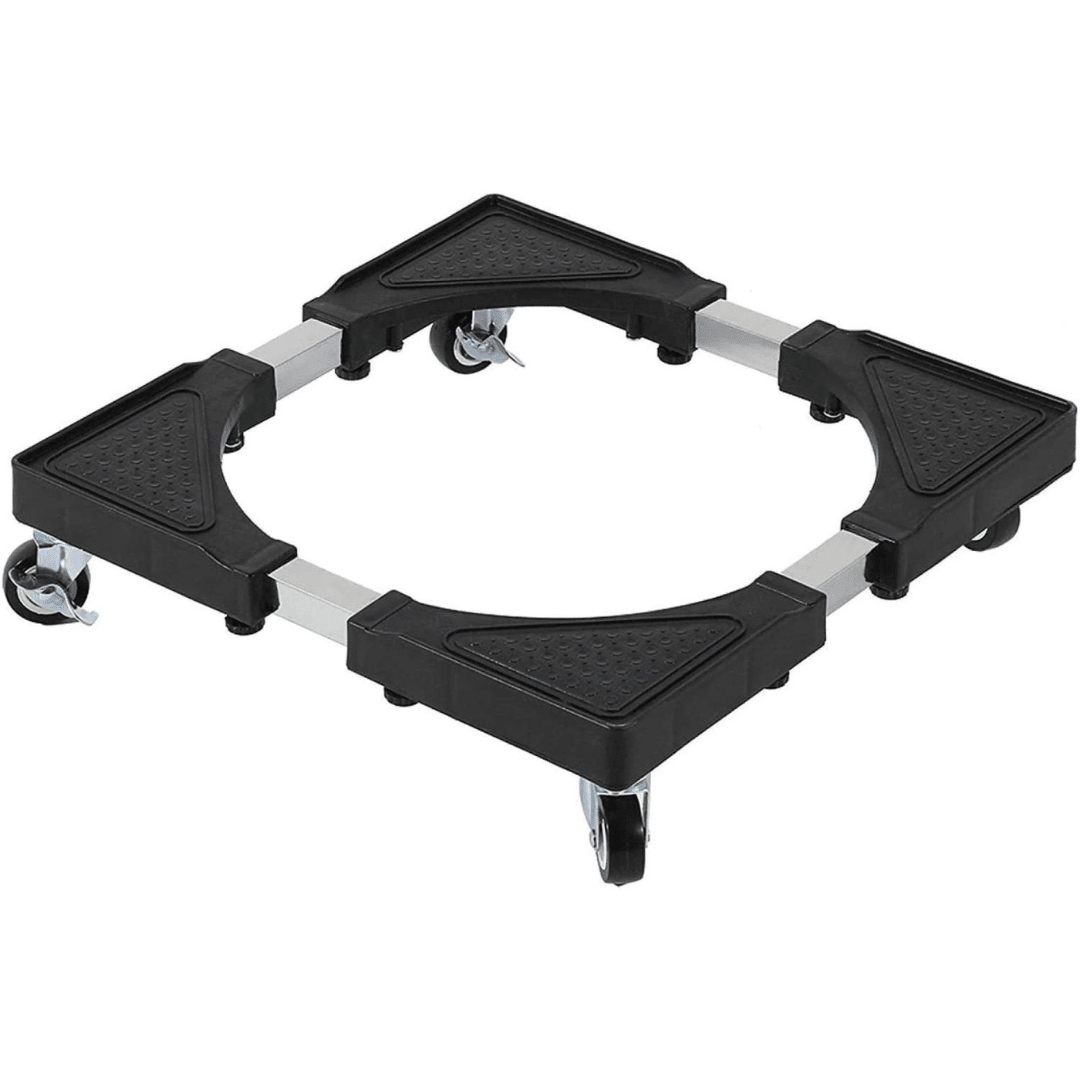 Soporte Base Heladera Lavarropas Ruedas Ajustable Negro - Muy Moderna Uruguay