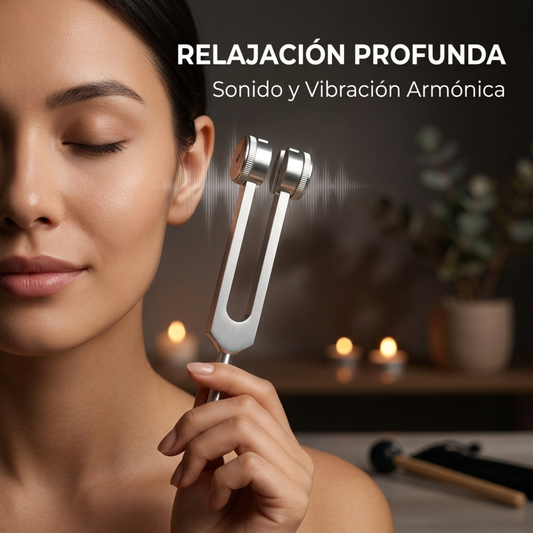 Diapasón Terapéutico 128Hz Aluminio Sonido Relajación Vibración