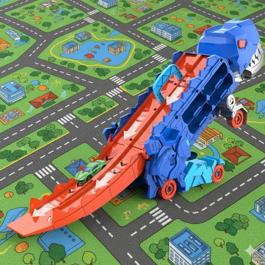 Set Dinosaurio Con Pista Y 2 Autos Juguete Interactivo Niños - Muy Moderna Uruguay